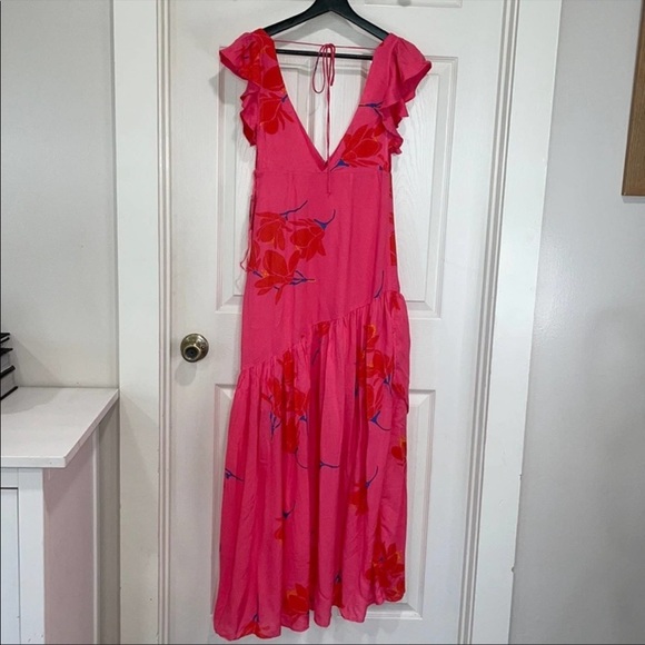 Free People She's A Waterfall Maxi Dress Sz 2 - Picture 6 of 9